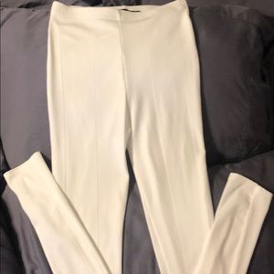 White high waisted leggings